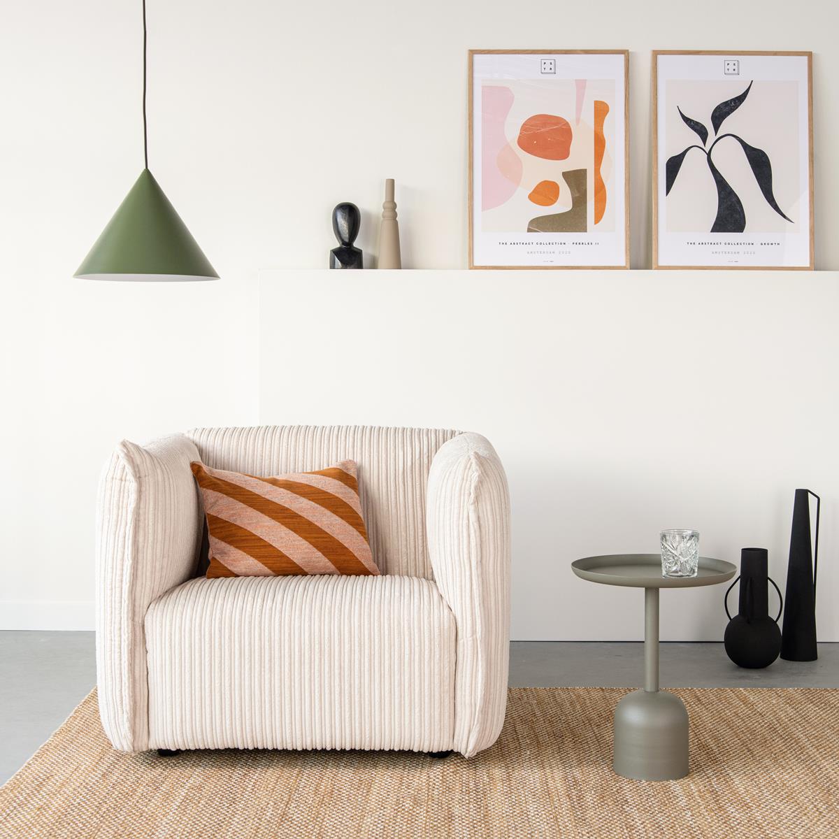 by fonQ Ribbon Fauteuil Crème - Stijlvol & Comfortabel