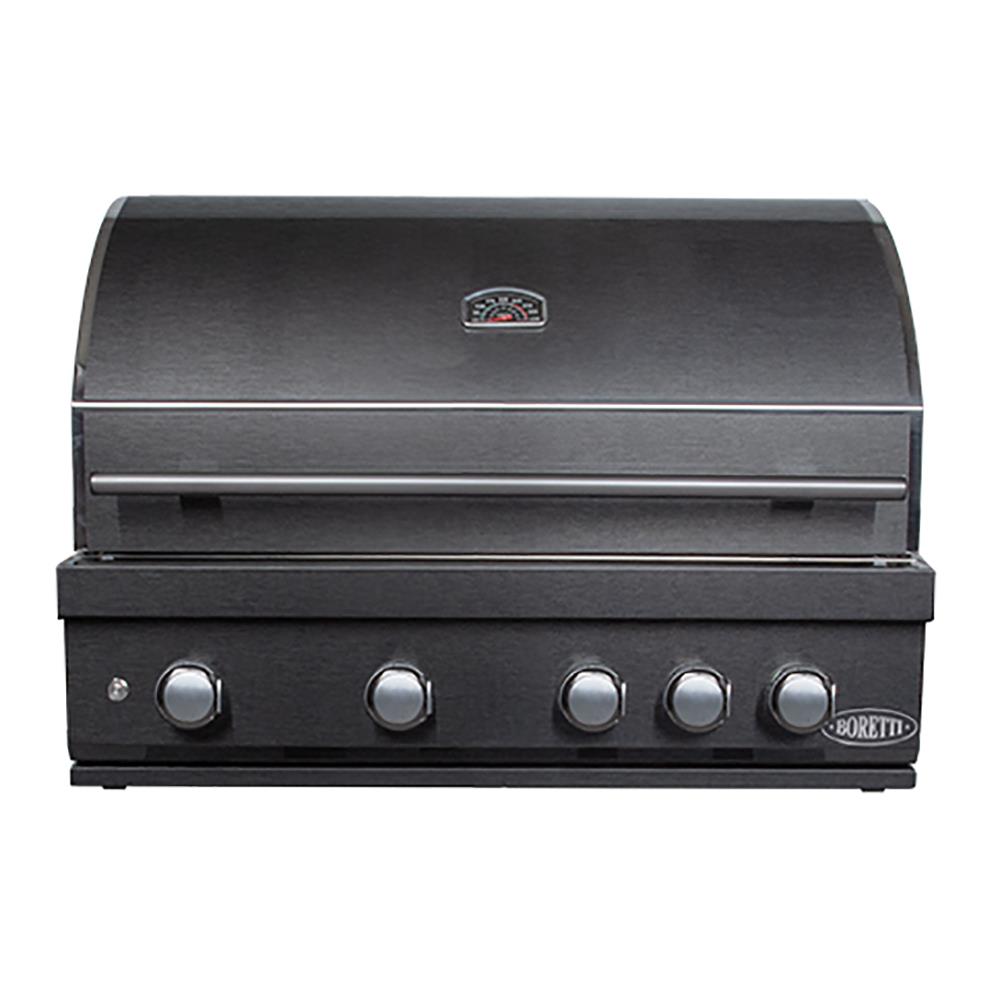 DE BESTE BORETTI IMPERATORE NERO GASBARBECUE - 4 BRANDERS - INGEBOUWD GUN METAL