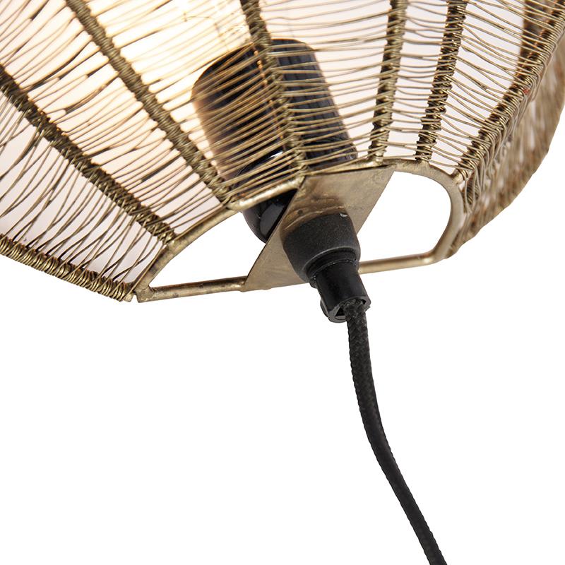 QAZQA Industriële wandlamp brons met zwart - Dong