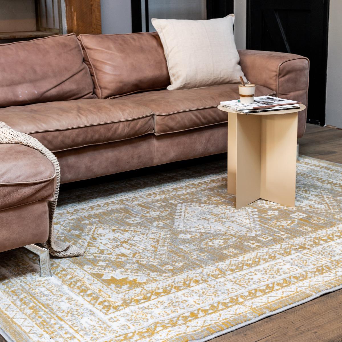 Interieur05 Vintage Vloerkleed Aila Geel - 160 x 230 cm