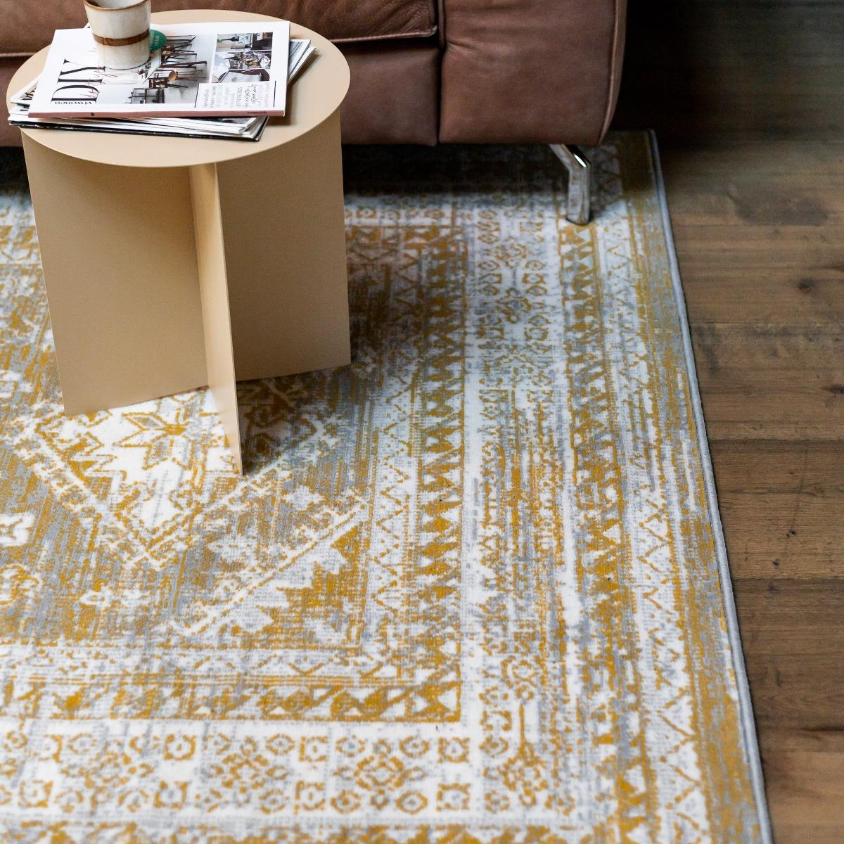 Interieur05 Vintage Vloerkleed Aila Geel - 160 x 230 cm