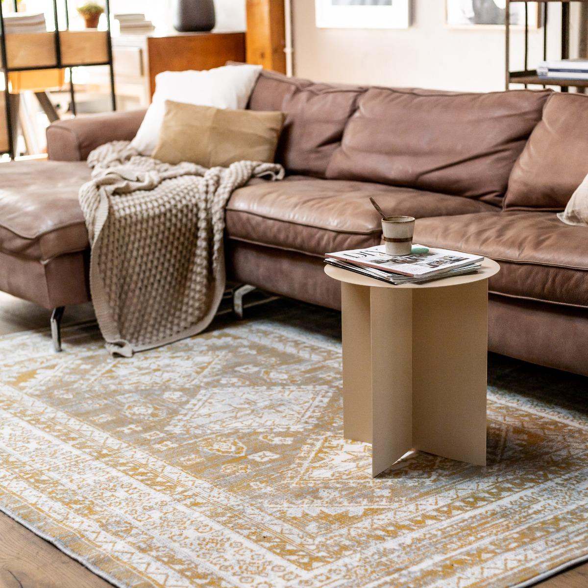 Interieur05 Vintage Vloerkleed Aila Geel - 160 x 230 cm