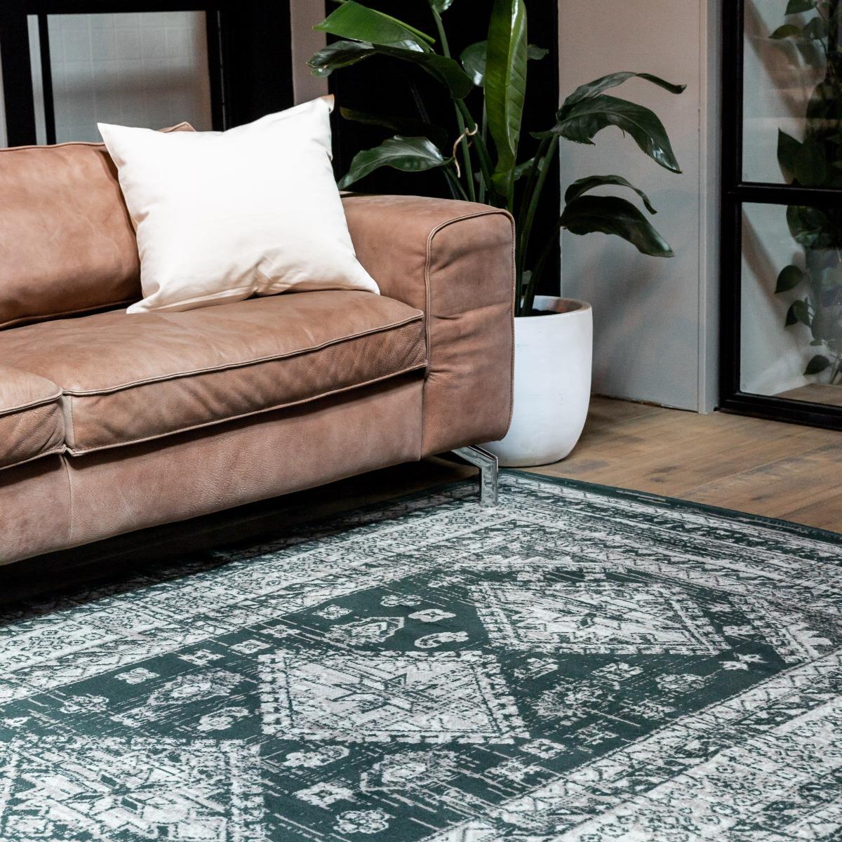 Interieur05 Vintage Vloerkleed Aila Groen - 190 x 280 cm
