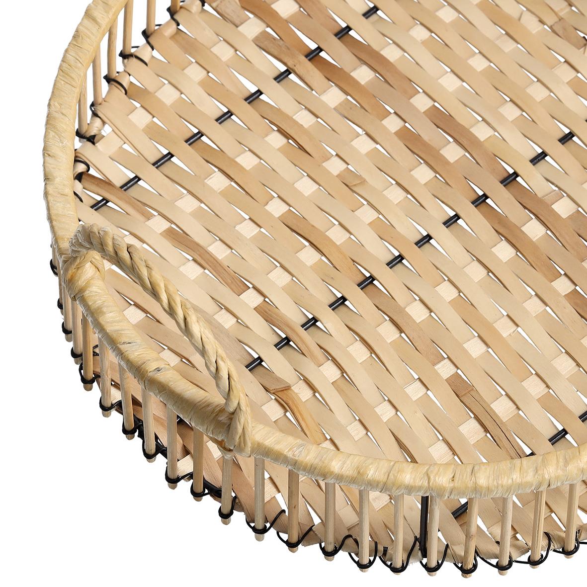 Zeller Rattan Dienblad Ø 32 cm