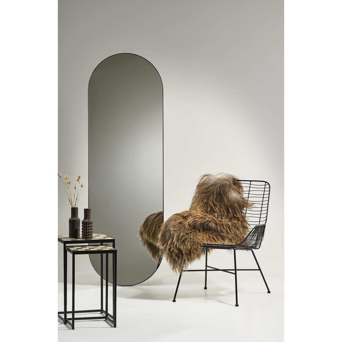 Villa Collection Vasto Staande Spiegel Ovaal 170 x 55 cm - Zwart