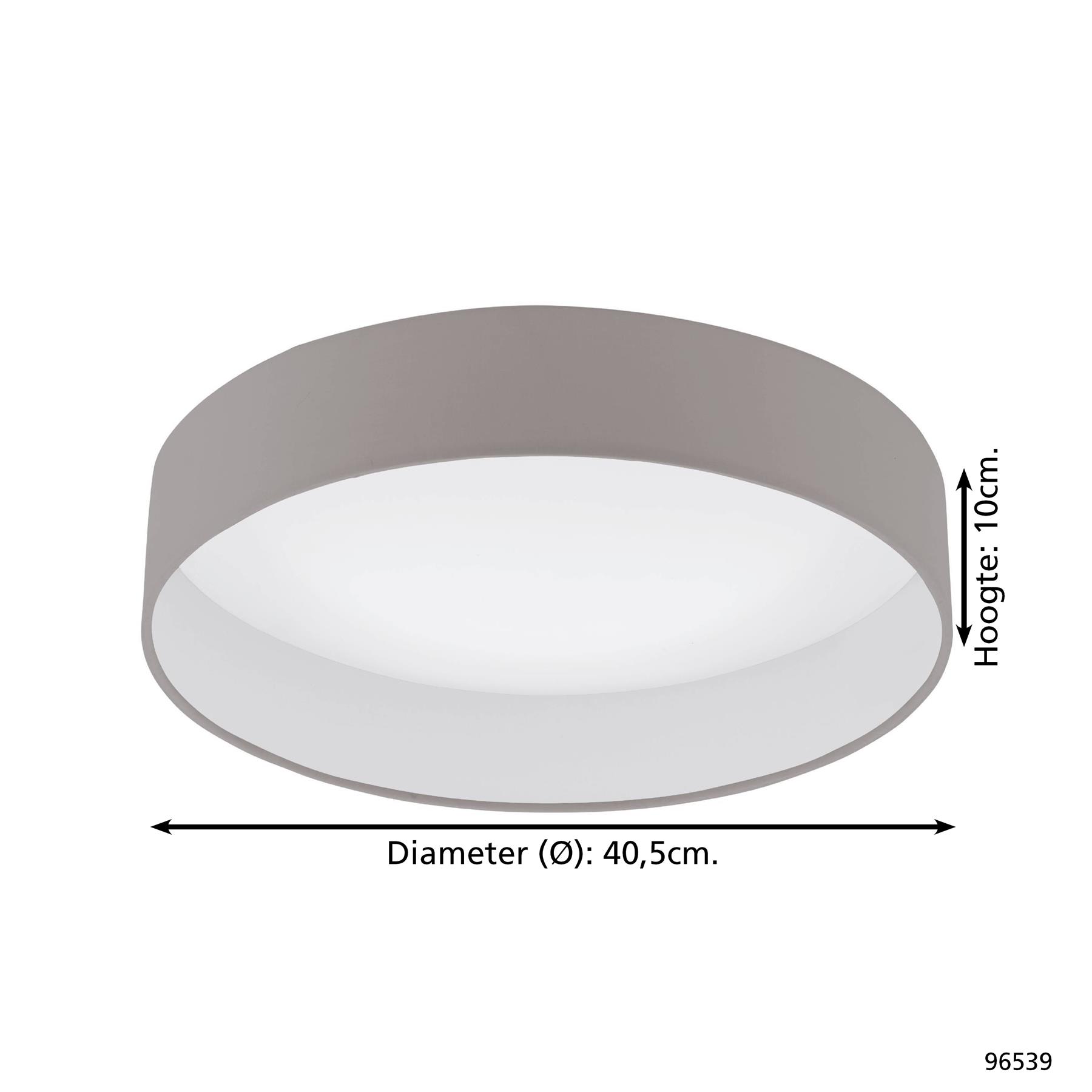 EGLO Palomaro 1 Plafondlamp - LED - Ø 40,5 cm - Wit|Taupe - Dimbaar