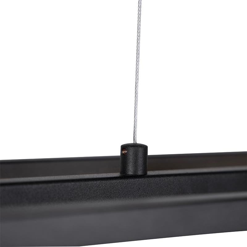QAZQA Smart industriële hanglamp zwart incl. 4 WiFi A60 - Cage