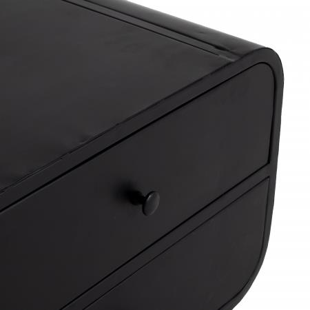 Giga Meubel - Tv-meubel Zwart Metaal - 2-lades - 200x45x50cm - Retro