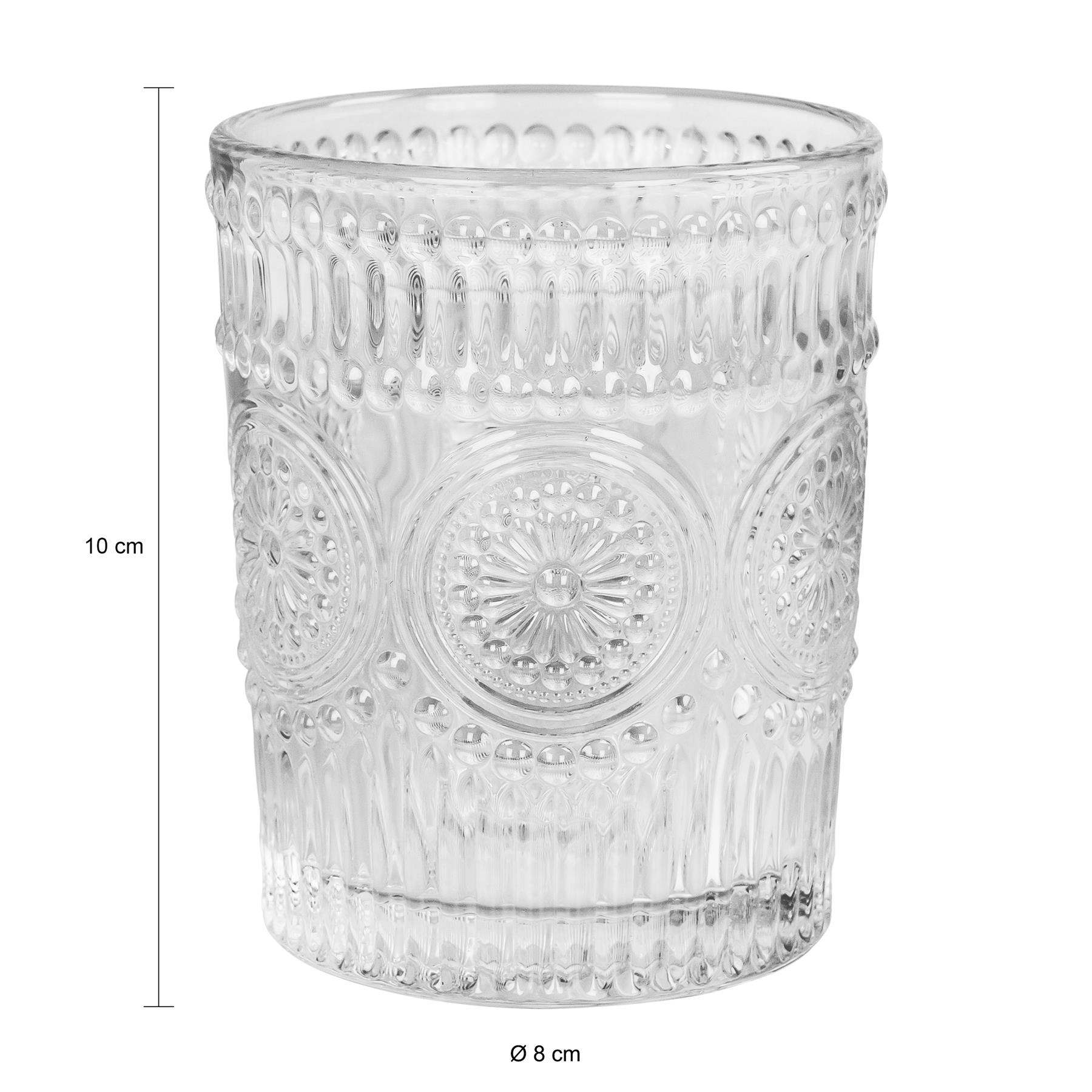 Krumble Waterglas vintage - 260 ml - Set van 6