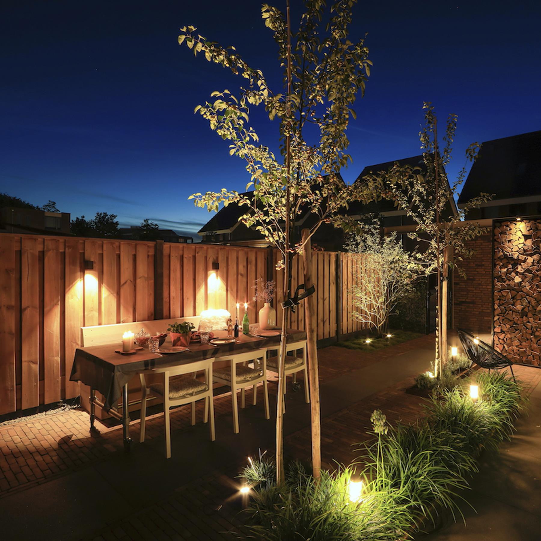 KS Verlichting LED Solar Cube wandlamp zwart vierkant