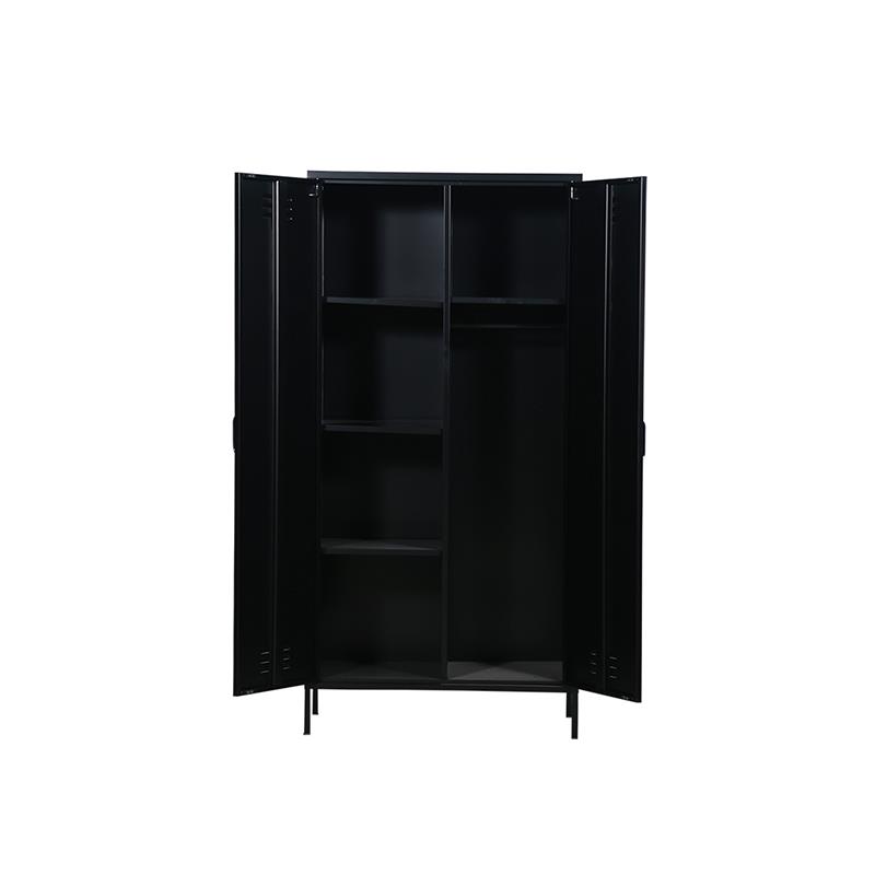 MaximaVida Finn kleding lockerkast met 4 schappen zwart
