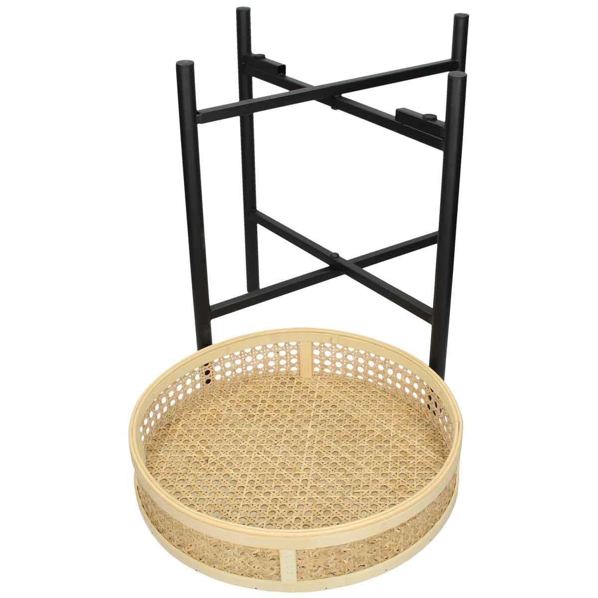 SVJ Home Decorations Mensa Tafel - H42 x Ø40 cm - Metaal - Natuurlijk