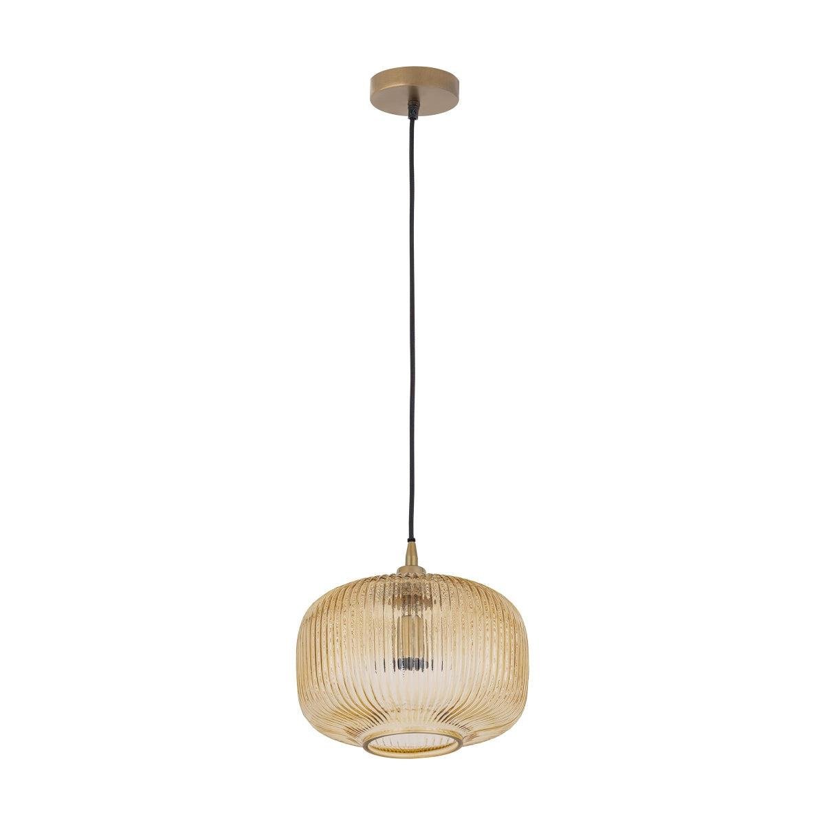 PTMD Juliet Hanglamp - 26 x 26 x 21 cm - Glas - Goud