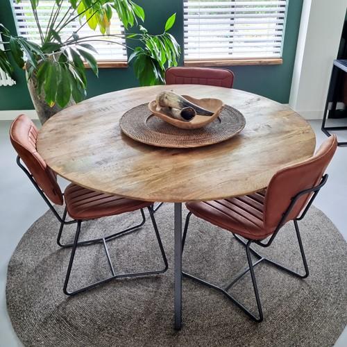 Maison de France | Eettafel | Berlin | Industrieel | 120 x 120 x 76 cm