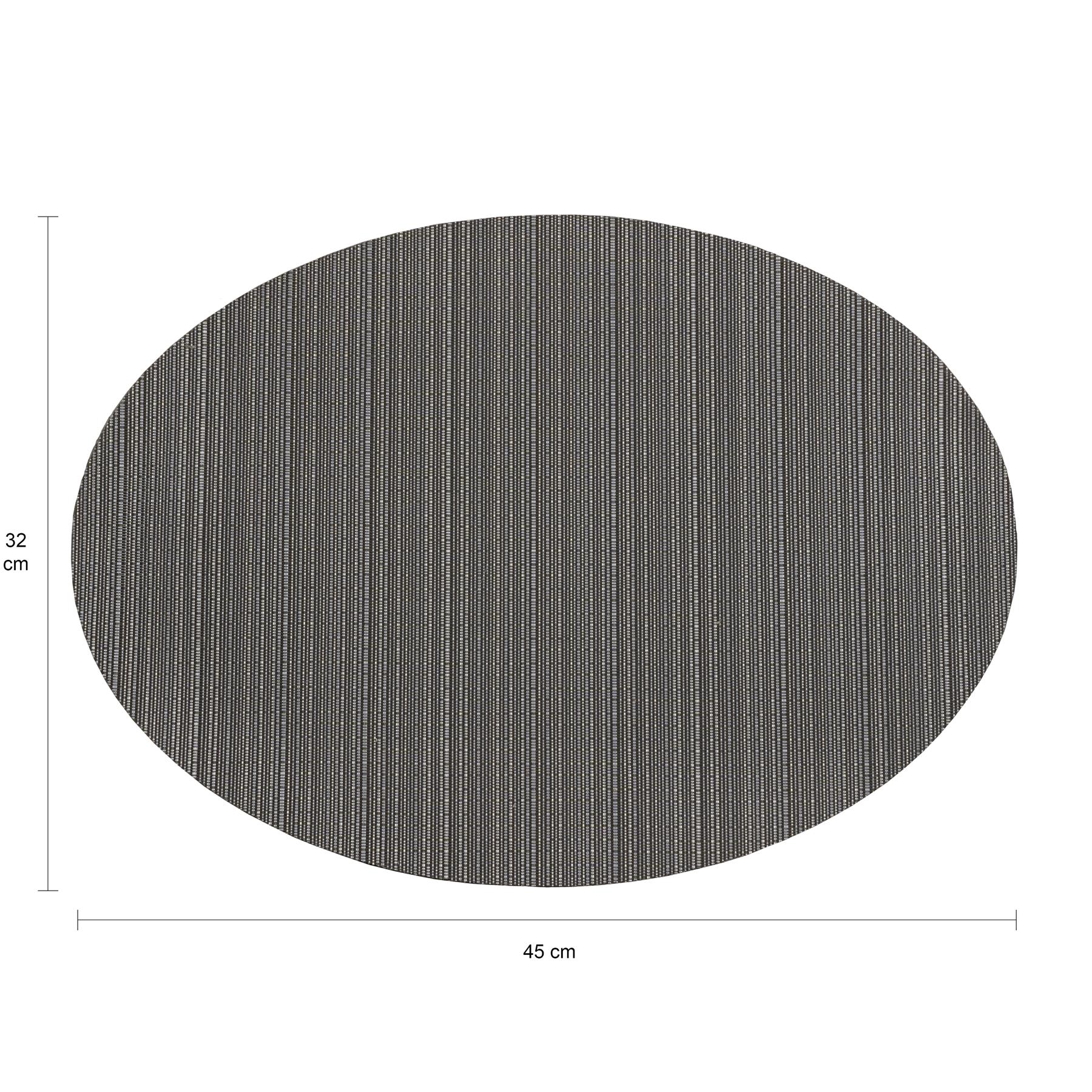 Krumble Placemat ovaal - 32 x 45 cm - Grijs