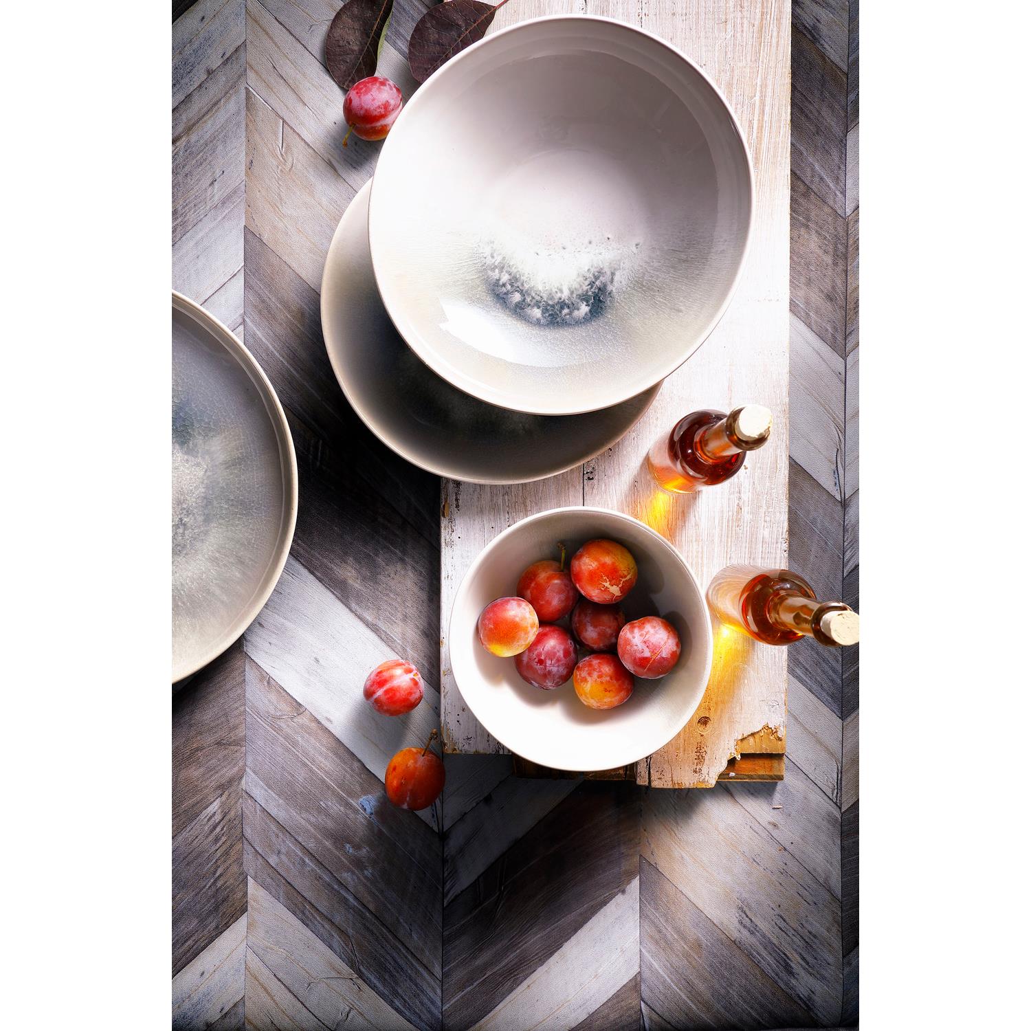 Palmer Serviesset Nordic Stoneware 6-persoons 24-delig Wit Groen