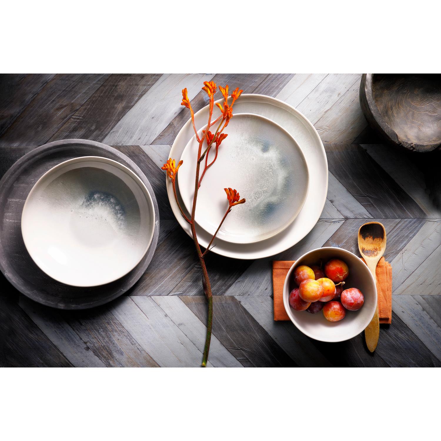 Palmer Serviesset Nordic Stoneware 6-persoons 24-delig Wit Groen