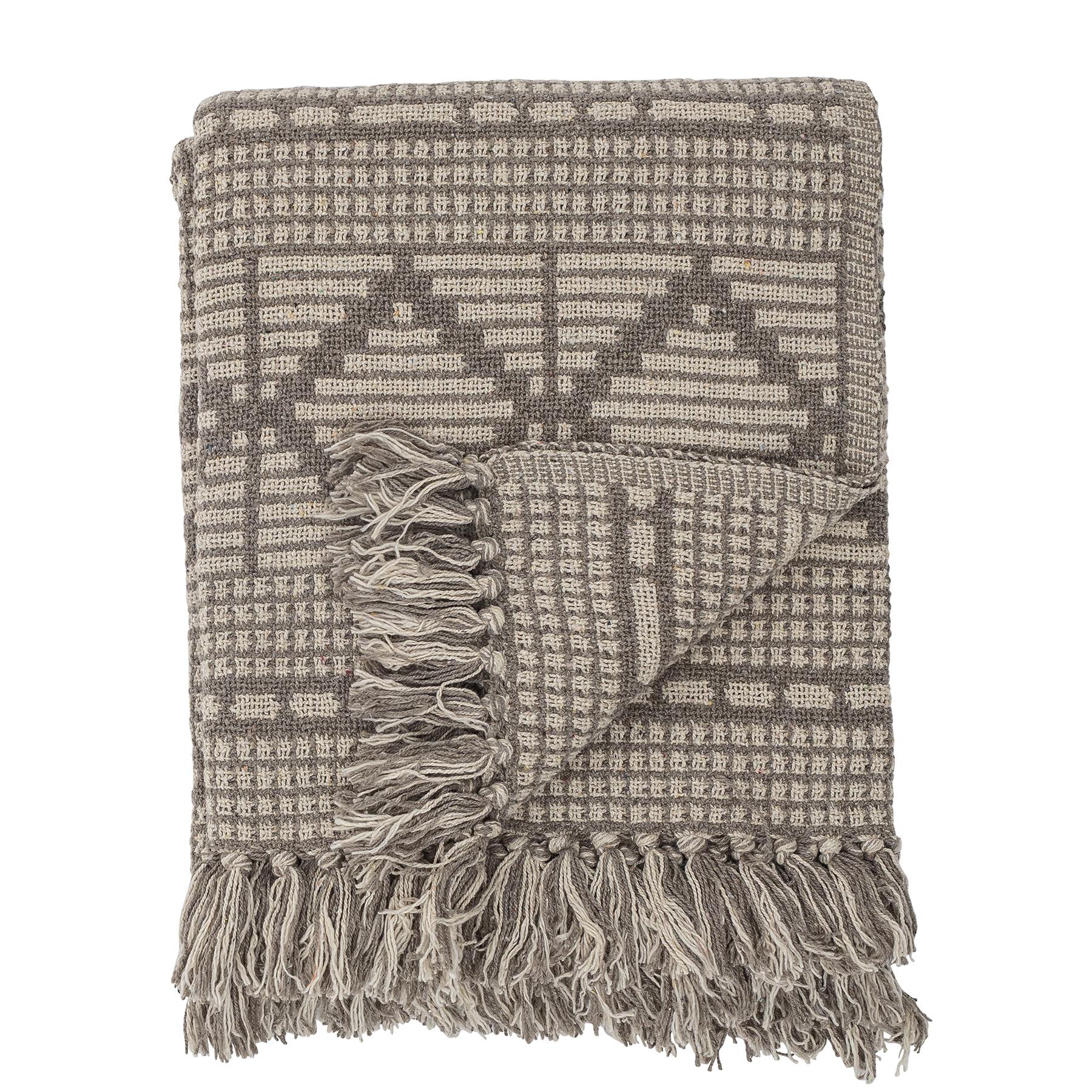 Bloomingville Kicki Plaid - Bruin Recycled Katoen