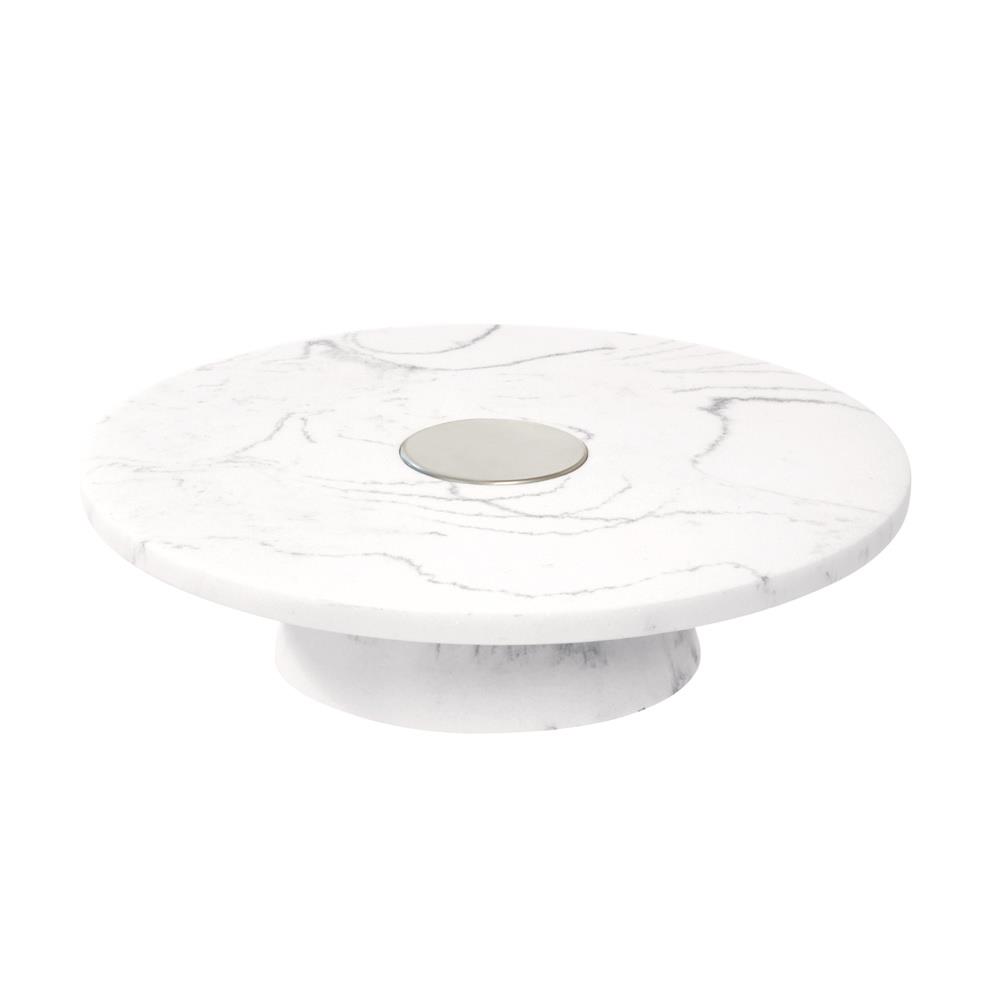 iDesign - Badkamer Organizer, Plateau, Rond, Kunststof, Marmer Patroon