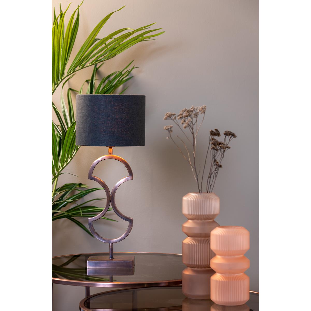 Light & Living Light&living Kap cilinder 25-25-18 cm LIVIGNO antraciet