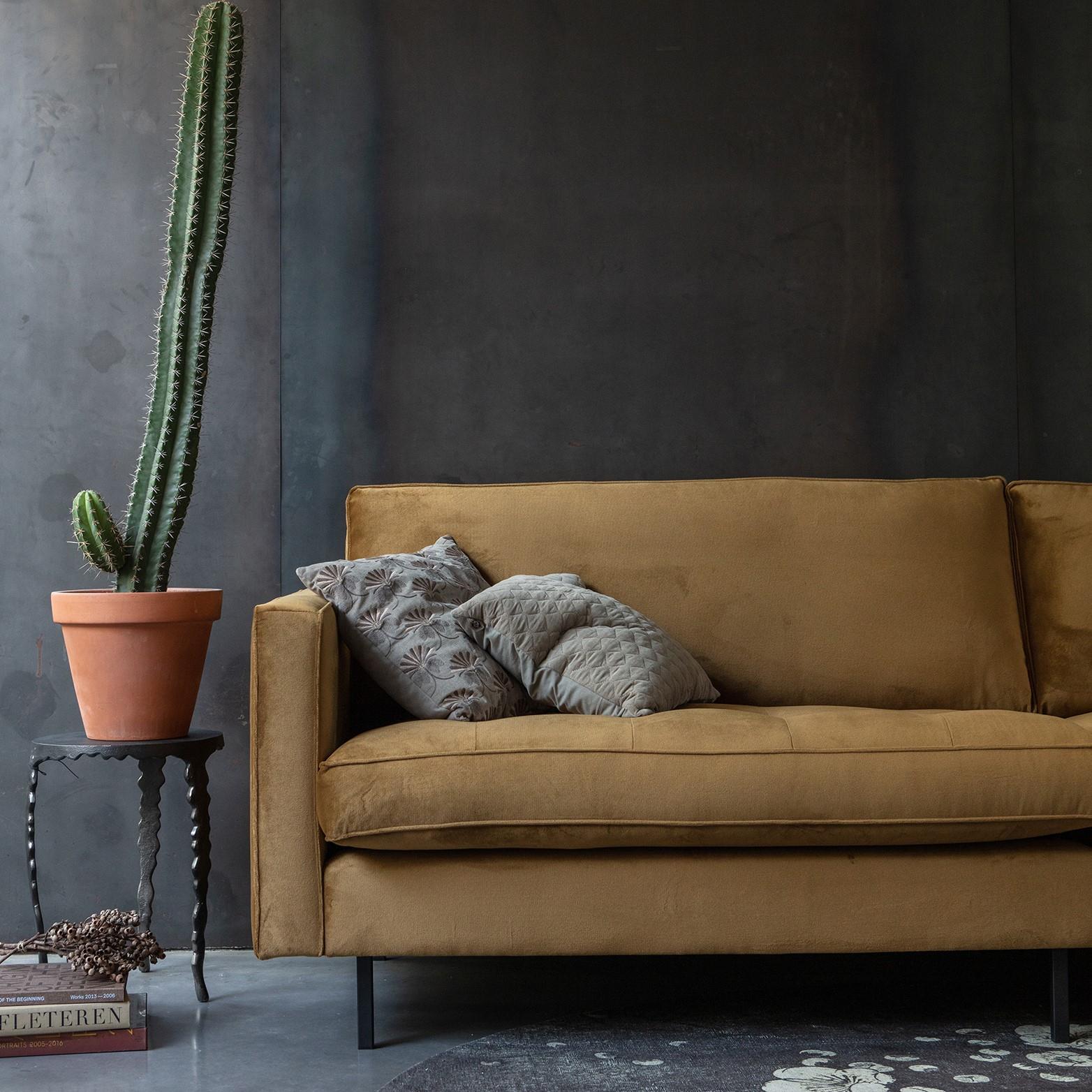 BePureHome Rodeo Classic 3-zitsbank - Velvet -  Honinggeel