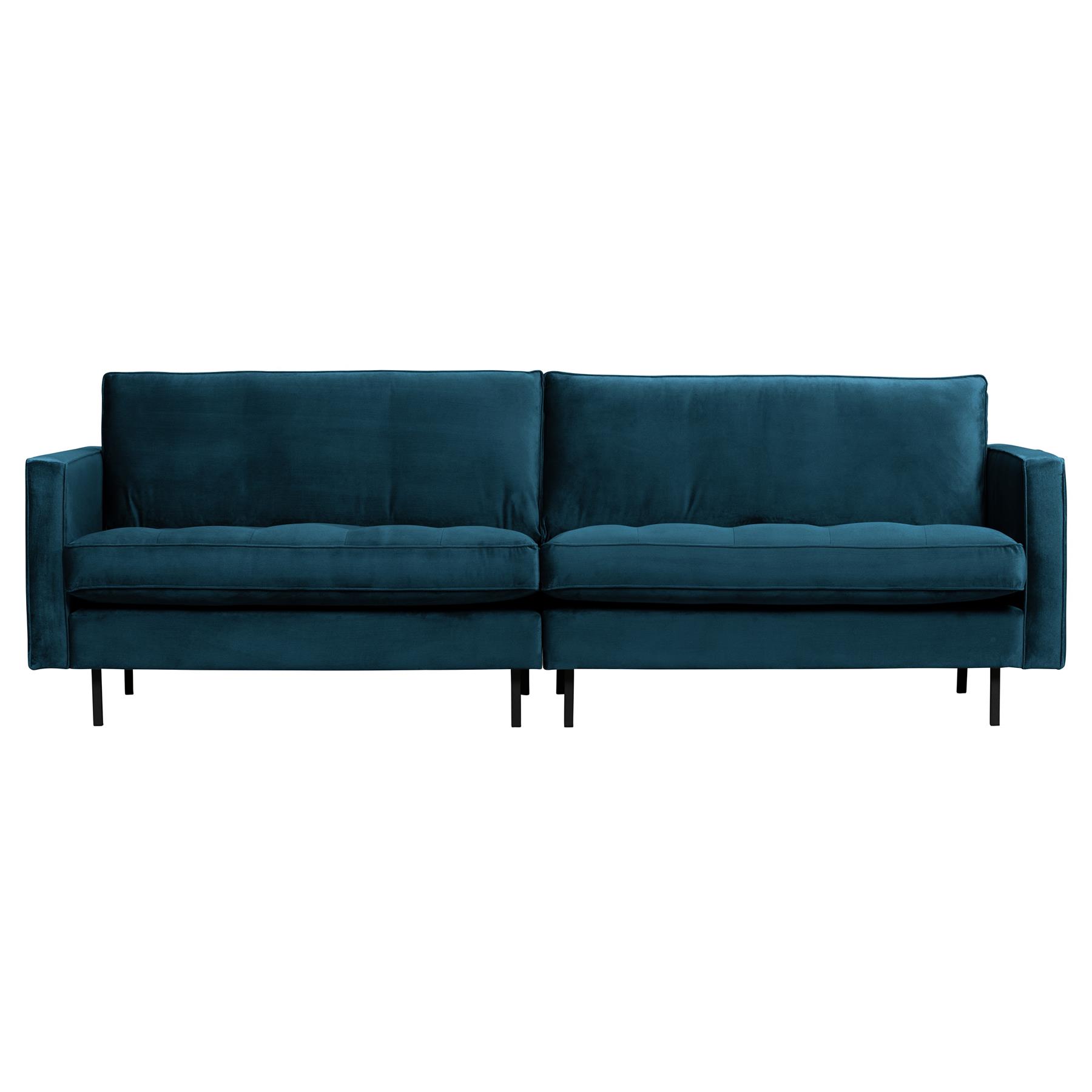 BePureHome Rodeo Classic 3-zitsbank - Velvet -  Blauw