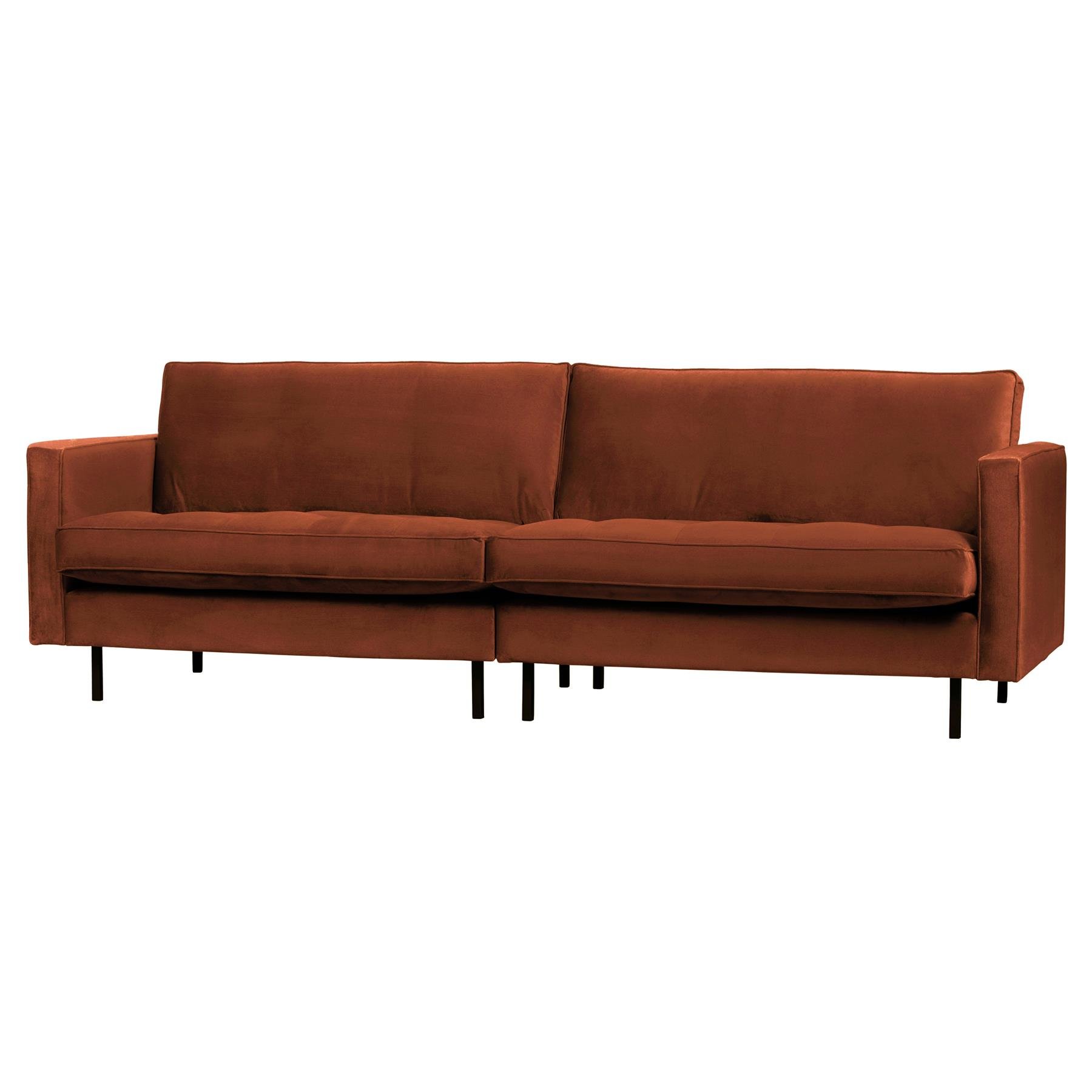 BePureHome Rodeo Classic 3-zitsbank - Velvet -  Roest