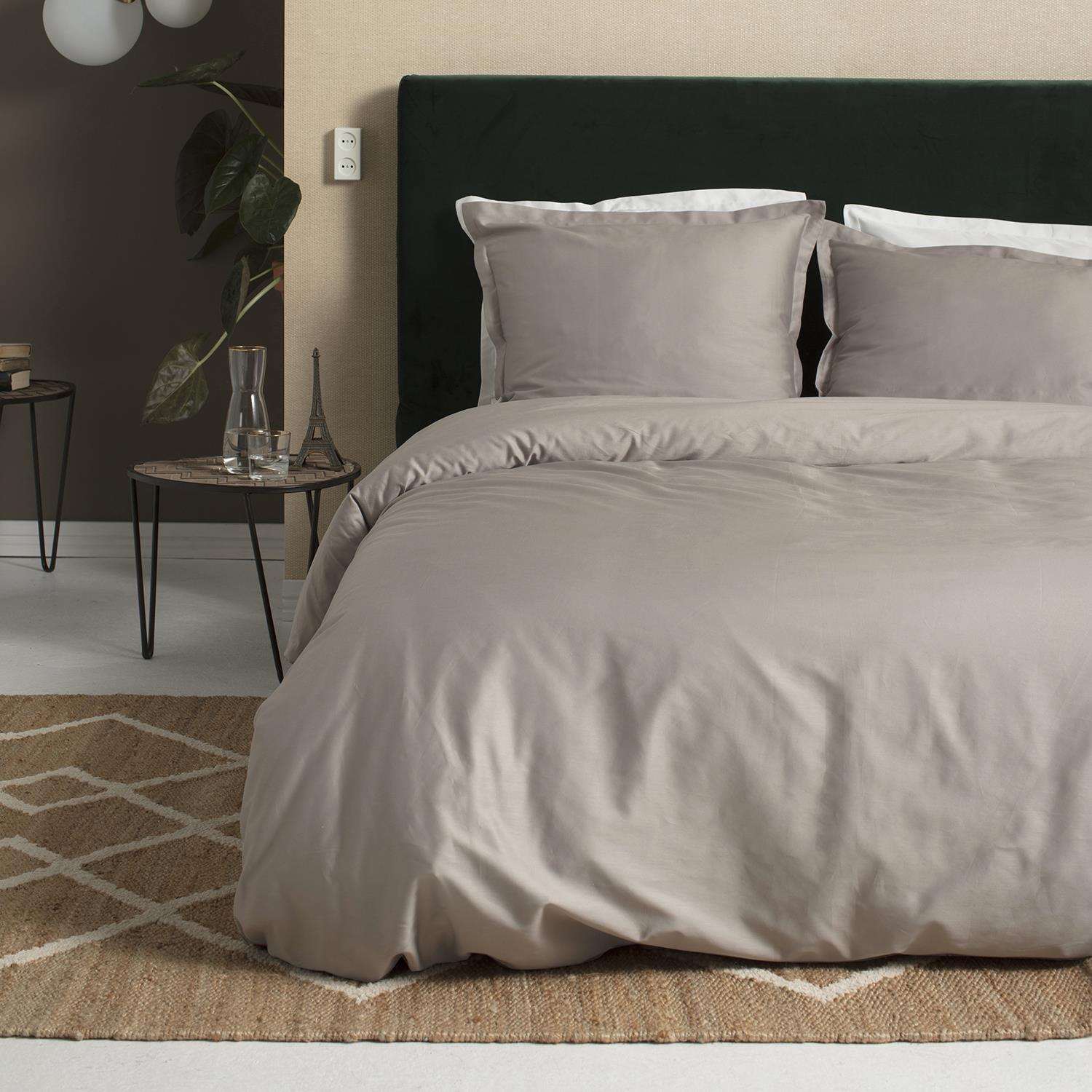 Cinderella dekbedovertrek Satijn - 200x200|220 cm - Taupe