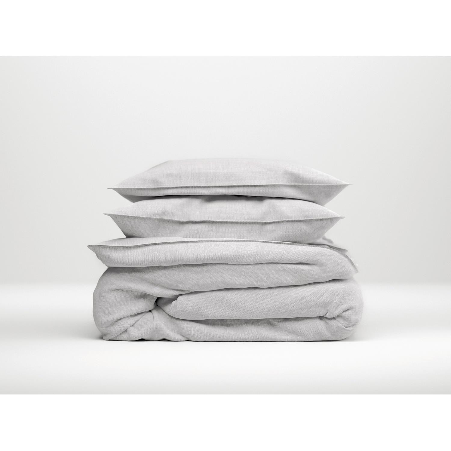 Zo Home Dekbedovertrek Katoen Lino Linnen Look dove grey