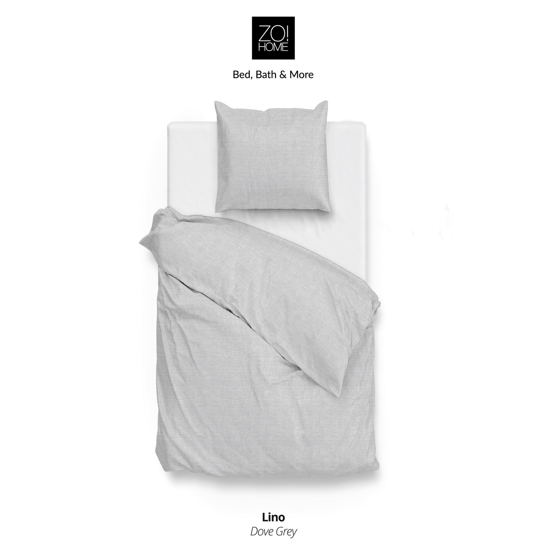 Zo Home Dekbedovertrek Katoen Lino Linnen Look dove grey