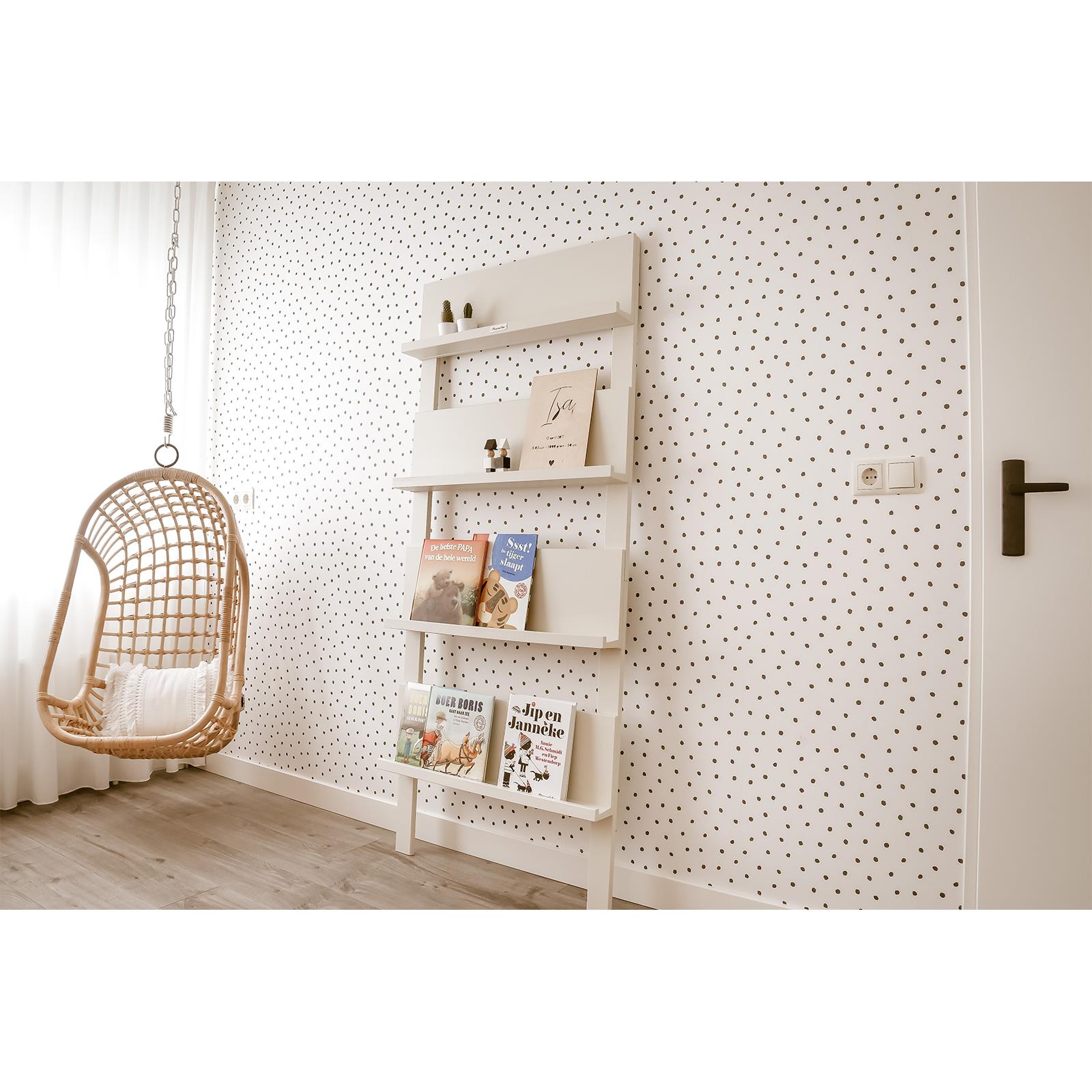 MaximaVida wandrek Jamie ivoor boekenrek - 180 x 80 cm