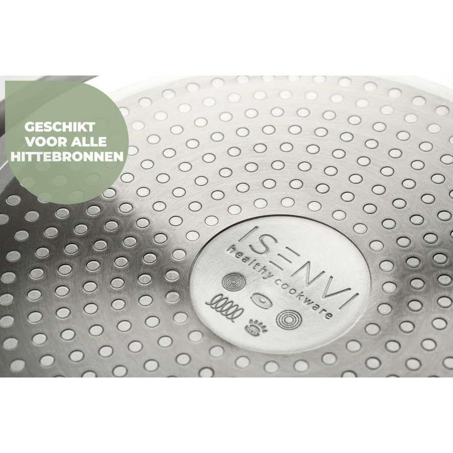 ISENVI Avon keramische wokpan 32 CM - Ergo greep