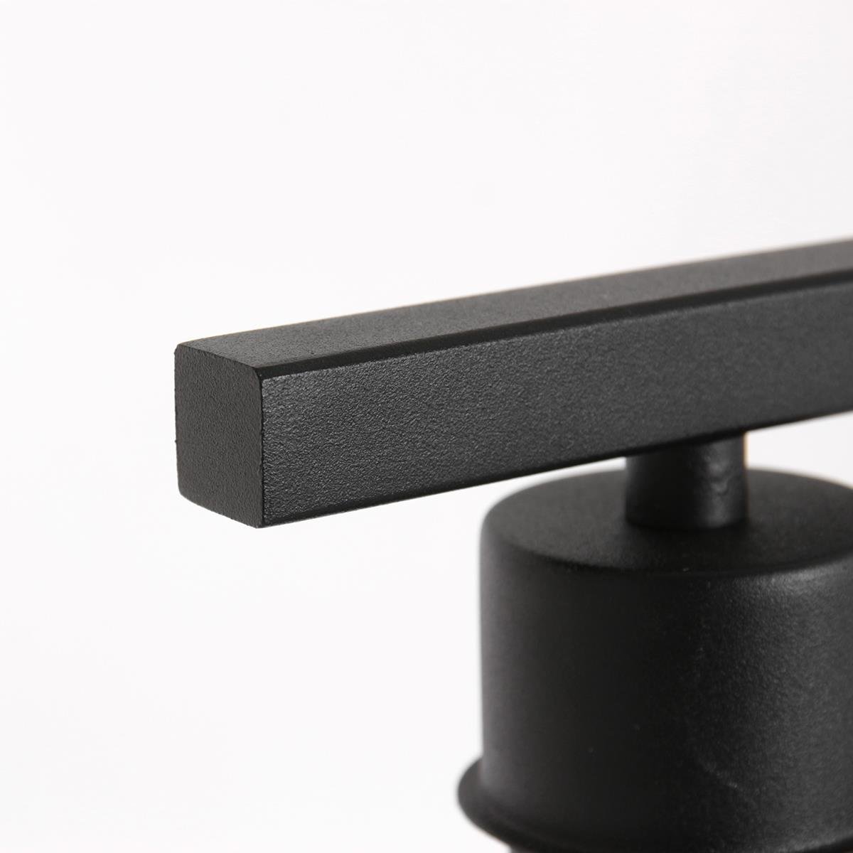 Steinhauer - tafellamp - Stang - zwart - metaal velours stof - schemerlamp - E27 - 7123ZW