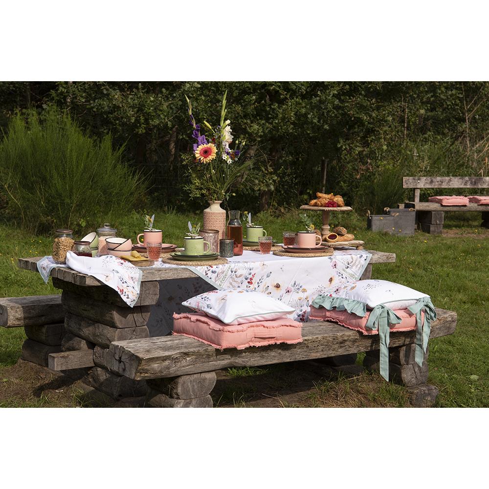 Clayre & Eef Vaas  Ø 13x30 cm Roze Keramiek Rond Decoratie vaas