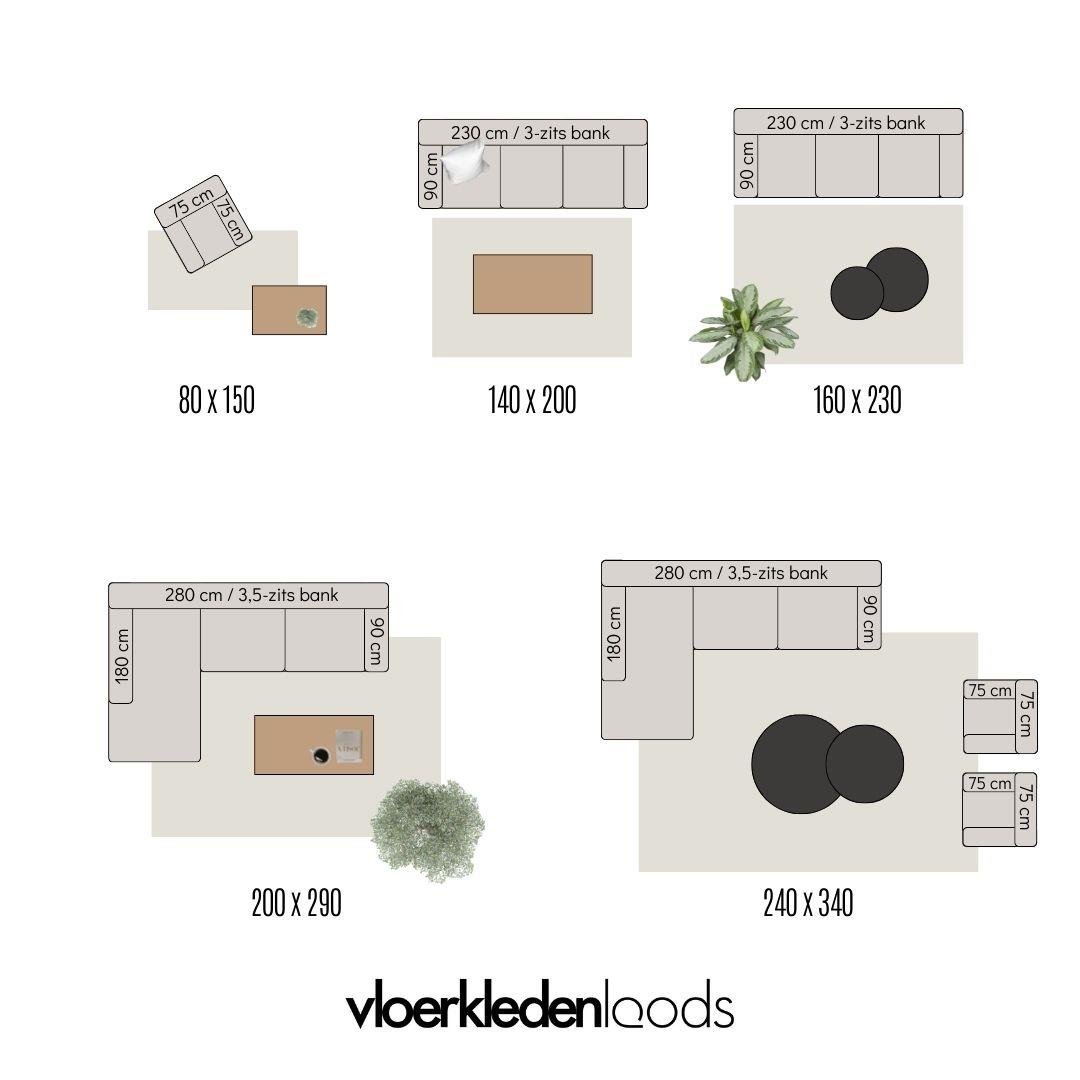 Interieur05 Vloerkleed Berber Nea Groen 160x230cm