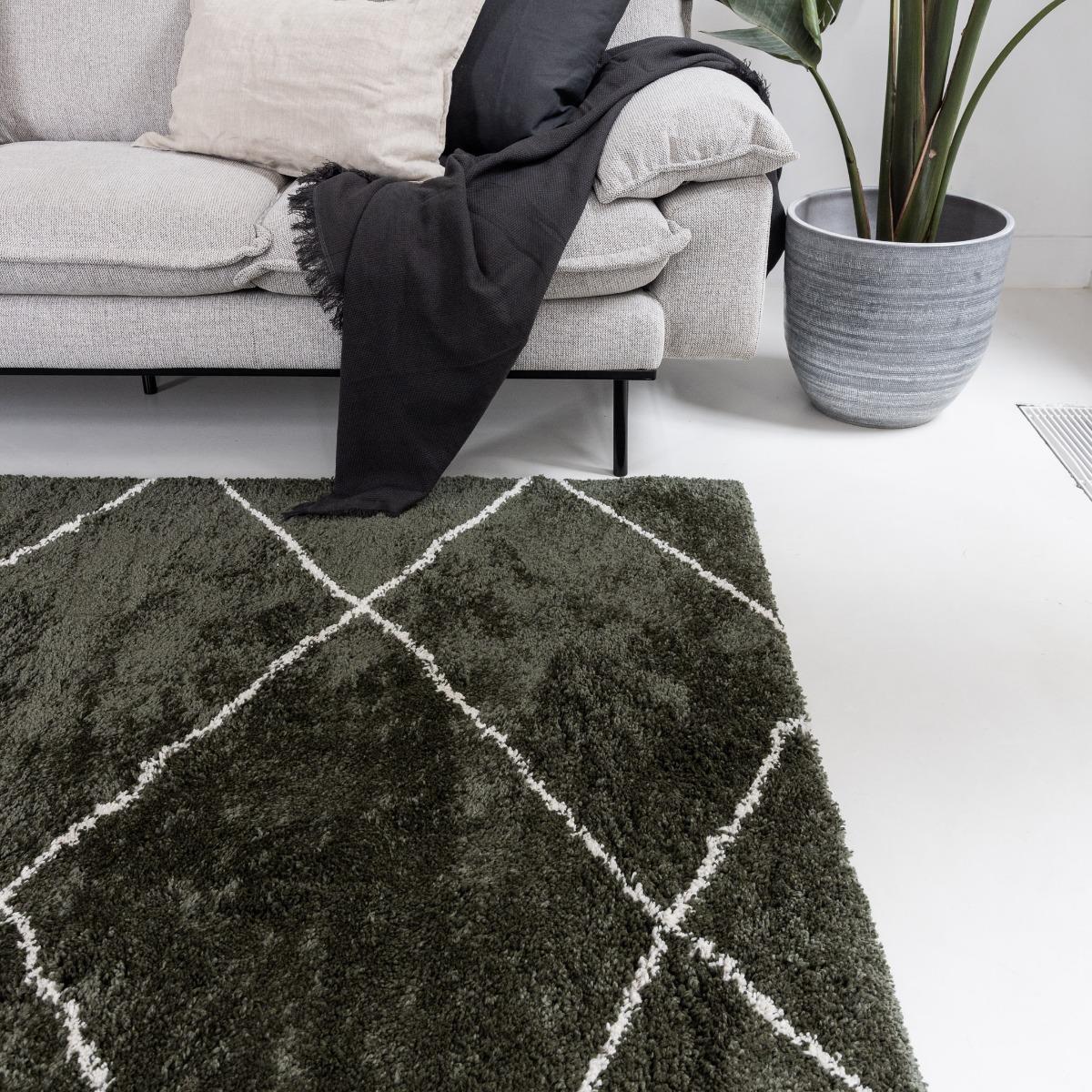 Interieur05 Vloerkleed Berber Nea Groen 160x230cm