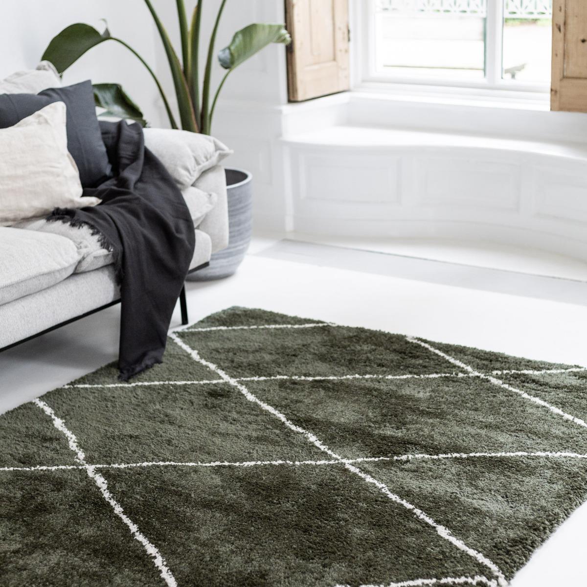 Interieur05 Vloerkleed Berber Nea Groen 200x290cm