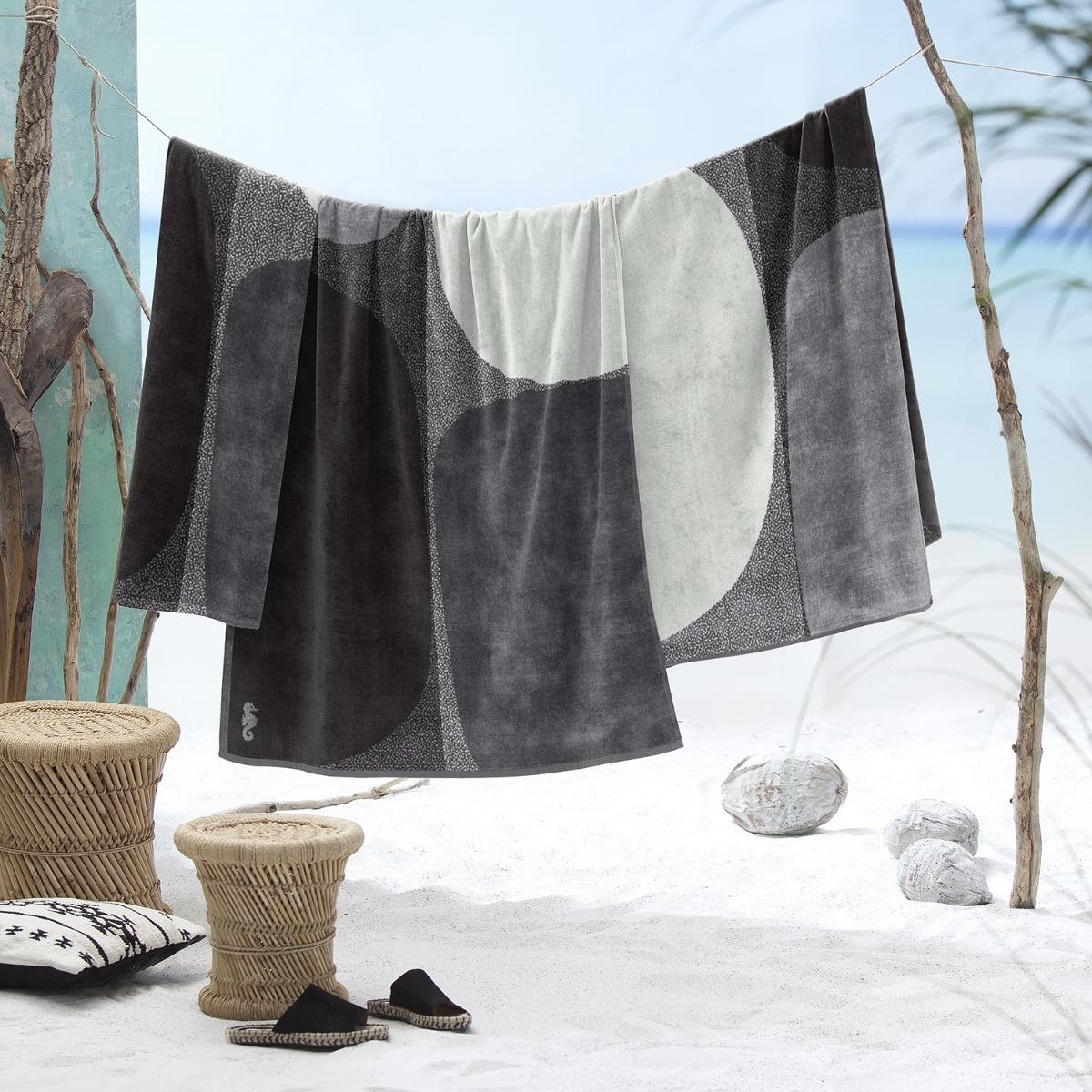 Seahorse strandlaken Stones - 100x180 cm - Grey