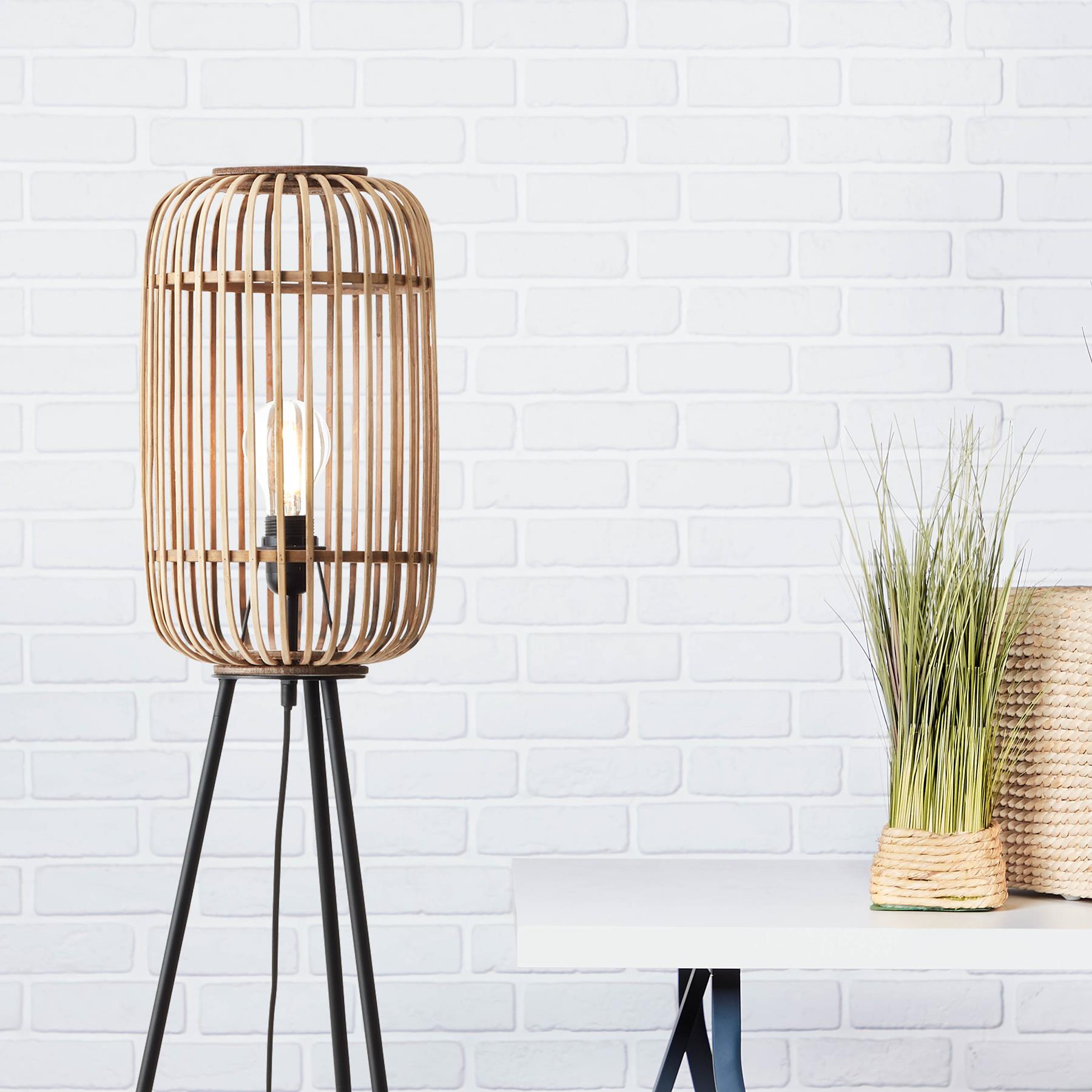 Brilliant Woodrow Vloerlamp - Ø 45 cm - Bruin
