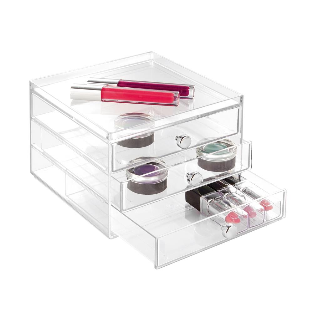 iDesign - Ladekast, Make-up Organizer, 3 Lades, 16.4 x 17.7 x 12.5 cm,