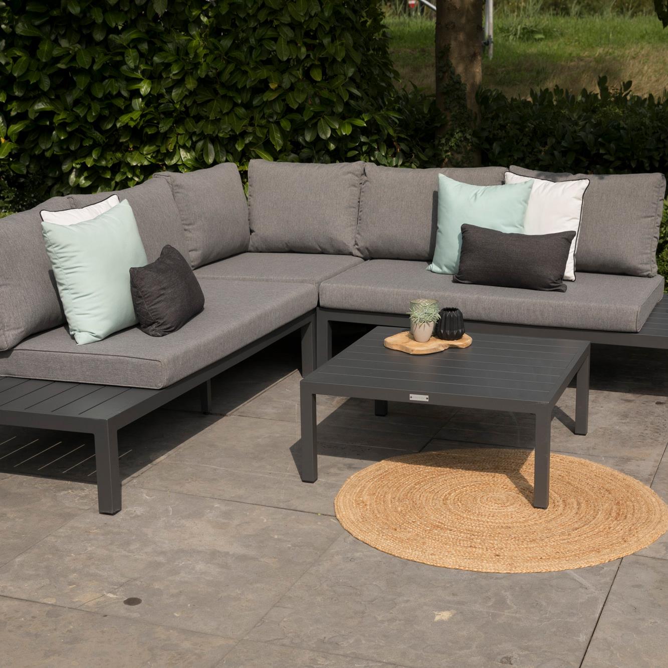 Exotan La Vida Loungeset - Aluminium/Antraciet