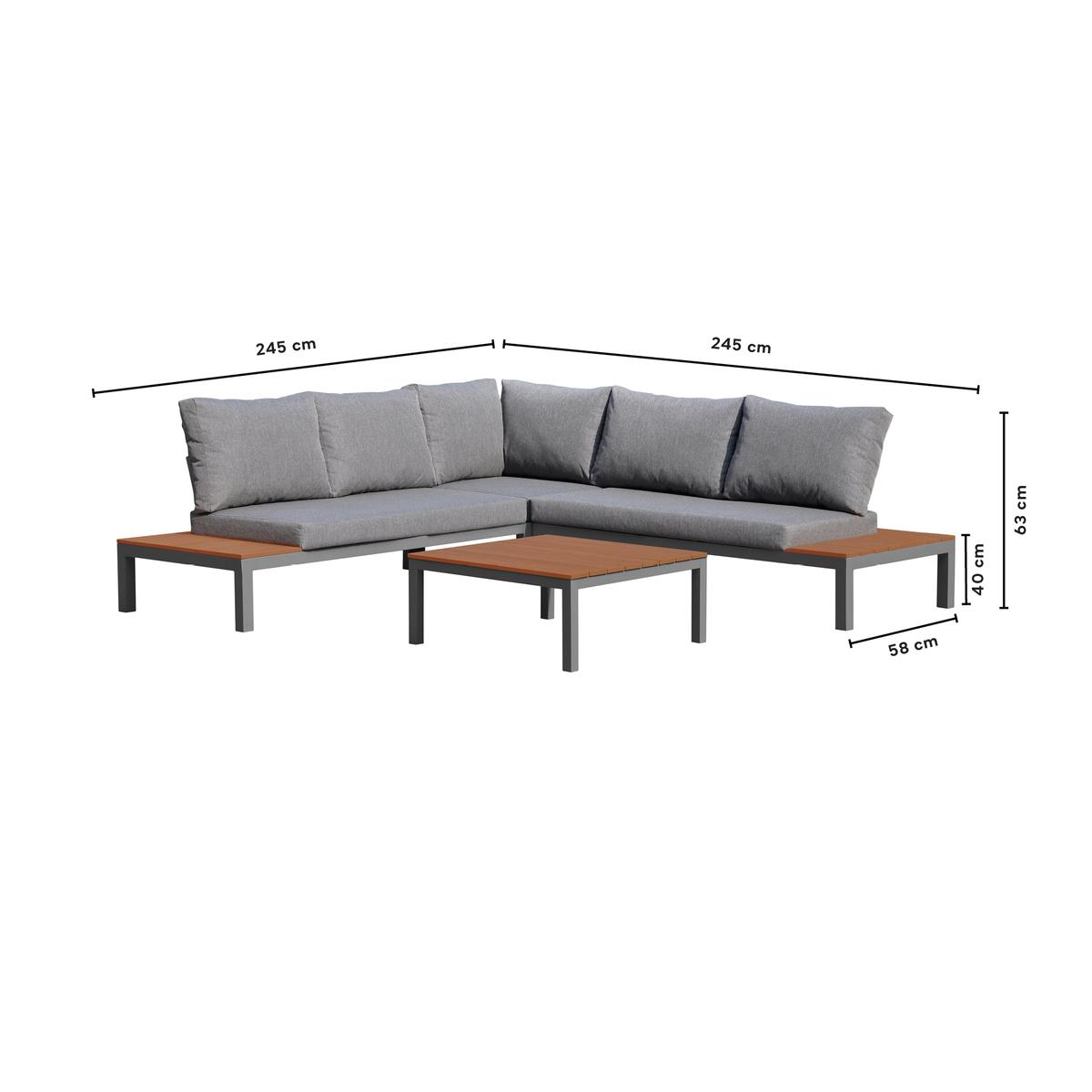 Exotan La Vida Loungeset - Teak/Antraciet