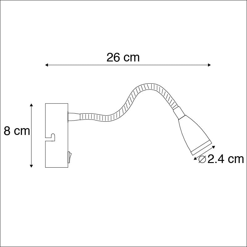 QAZQA Moderne flexibele wandlamp wit LED - Flex