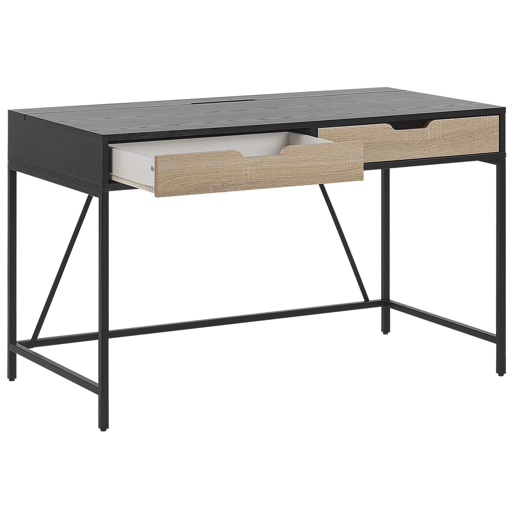Beliani - JENA - Bureau - Zwart - Vezelplaat
