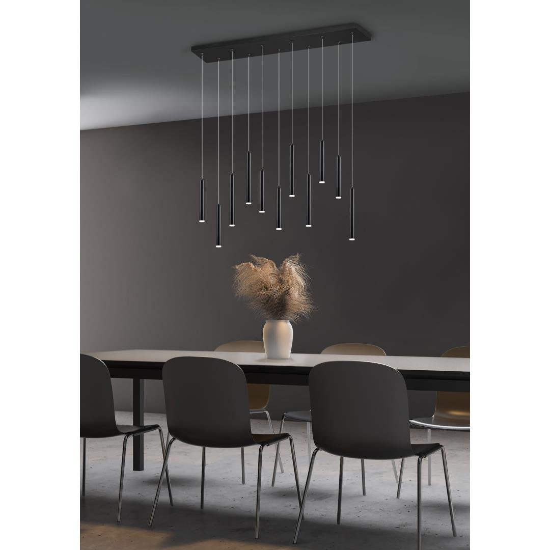 TRIO - Hanglamp Tubular Zwart 115 cm  .