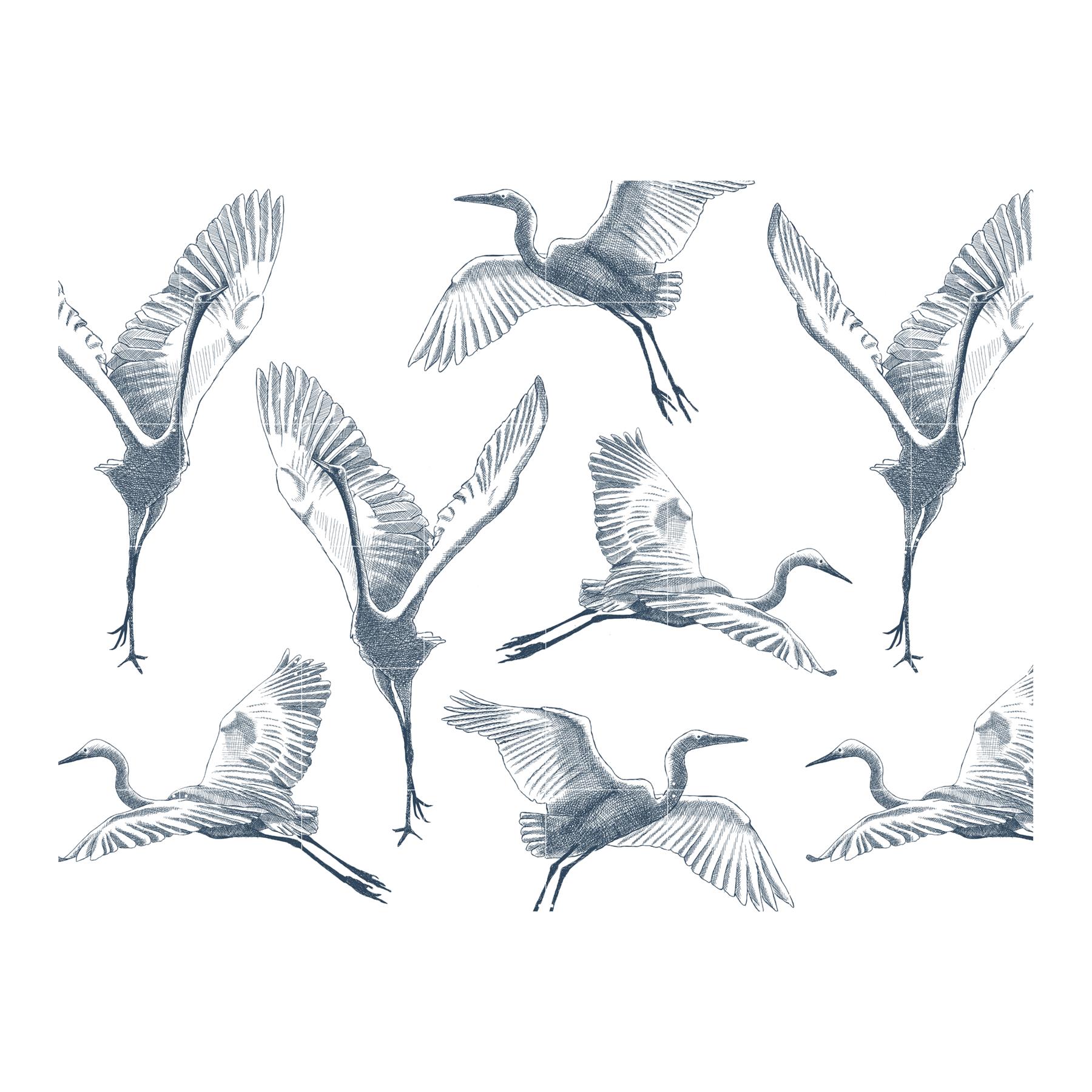 IXXI Kraanvogels Wandsysteem 120 x 160 cm