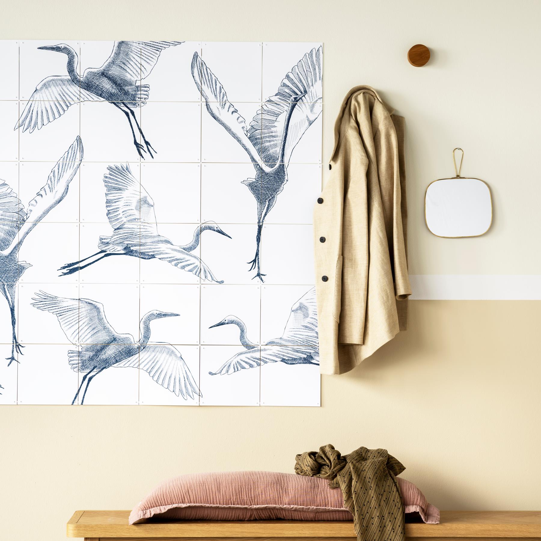 IXXI Kraanvogels Wandsysteem 120 x 160 cm