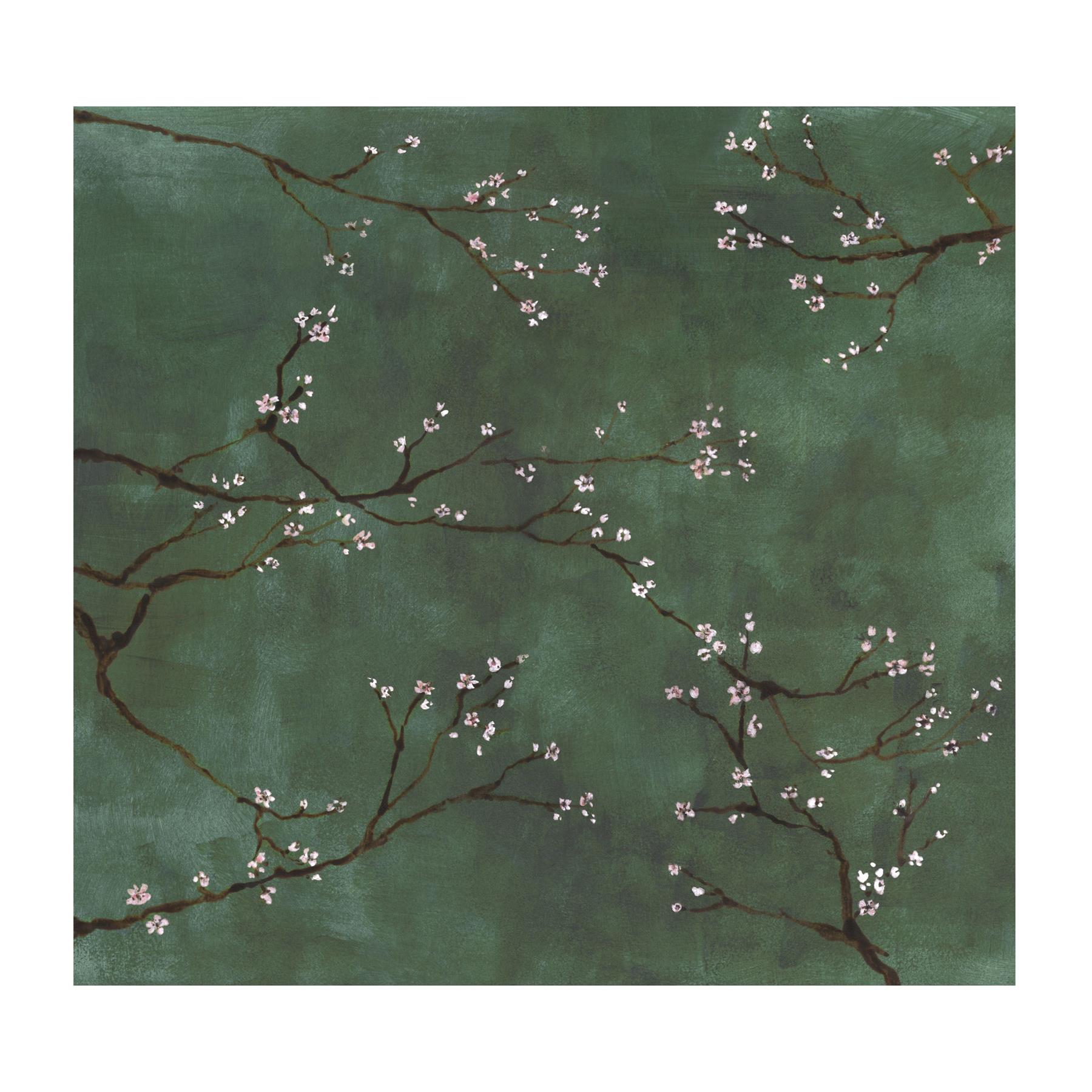 Art for the Home Chinese Bloesem Fotobehang groen 280x300 cm
