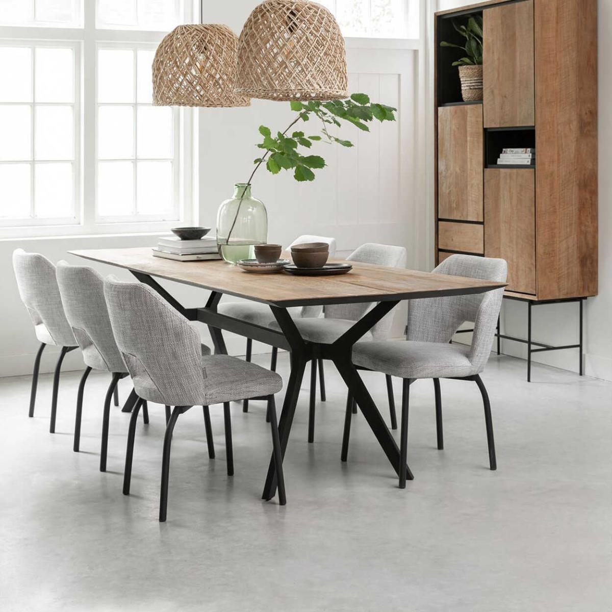 24Designs Metropole Eettafel - L225 X B95 X H78 Cm - Teakhout
