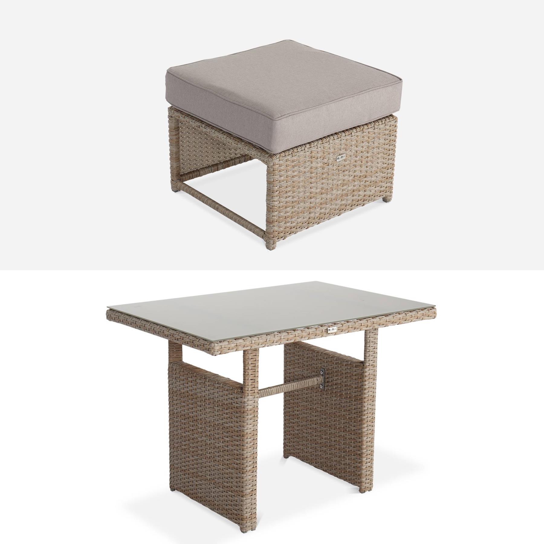 sweeek - Wicker tuinset, 6 plaatsen